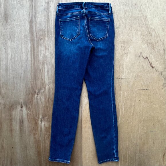 ATHLETA SCULPTEK STRAIGHT JEANS WOMEN’S sz 2 Blue Distressed Low Rise Stretch - Picture 5 of 12